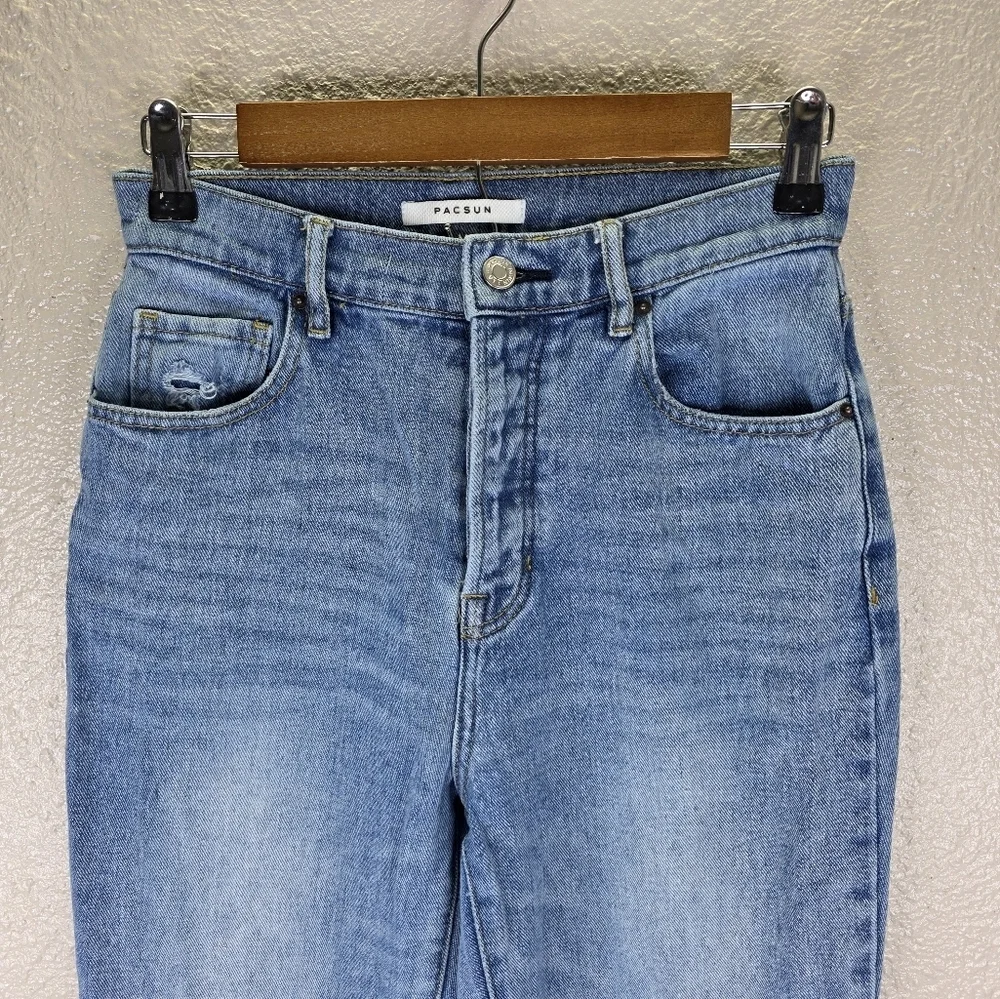 PacSun Los Angeles Denim Jean Womens High Rise Straight Button Fly Jean Size 26